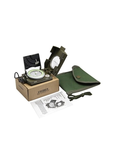 -prizmatik Suya Dayanıklı Işıltılı Pusula Ile Kılıfı Askeri Ordu Kamp Yürüyüş Seyahat Için Jeoloji Pusula