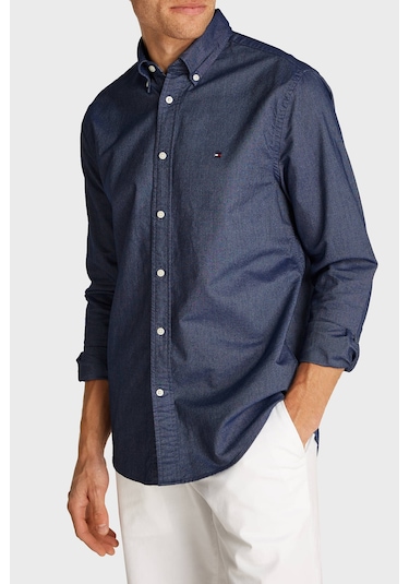 Tommy Hilfiger Erkek Gömlek Mw0mw35774 Dw5 Lacivert Lacivert