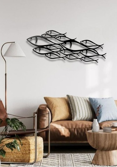 Family Fish Modern Metal Duvar Dekoru