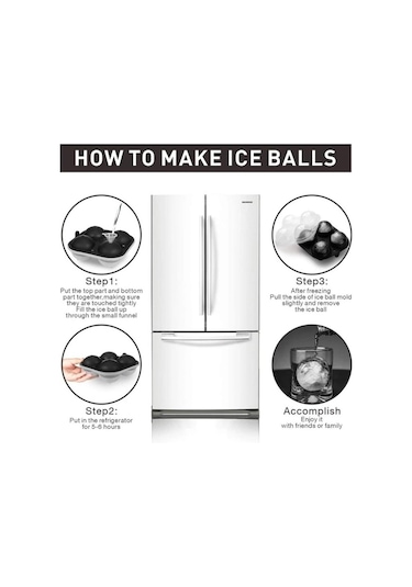 Dinosaurs Beans Three Beans 4 Delik Buz Topu Maker Büyük Küre Kalıp Silikon Buz Küp Tepsileri Viski Buz Topu Kalıp Küre Yuvarlak Siyah Kalıp Ahşap