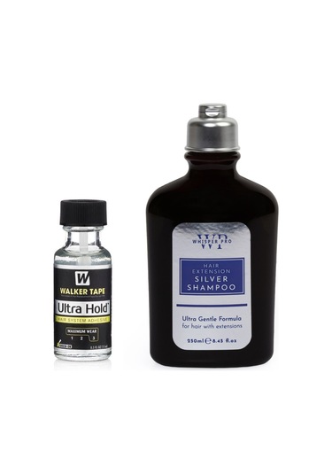 Walker Tape Protez Saç Kızıllık ve Sararma Önleyici Mor Şampuan 250 ML + Ultra Hold Saç Yapıştırıcı 15 ML