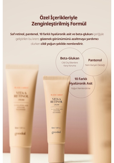 Siyah Havuç Özü Ve Saf Retinol İçeren Bakım Kremi Goodal Black Carrot Vita-a Retinol Firming Cream