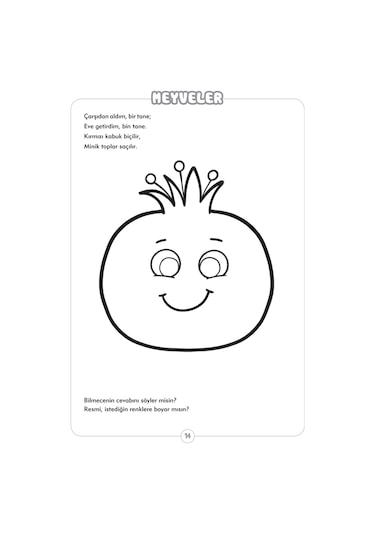 Meyveler Boyama 3-4 Yaş - Limonkids