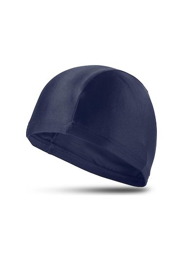 Yüzücü Bonesi Likralı Esnek Kumaş Havuz Deniz Yüzme Bonesi Bez Bone Lacivert Çok Renkli