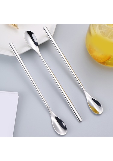 Shineyee 304 Paslanmaz Çelik Uzun Saplı Karıştırıcı Kaşık - Bar, Kahve Ve Dondurma İçin Uygun, Rust Resistant, Kolay Temizlenir Diğer