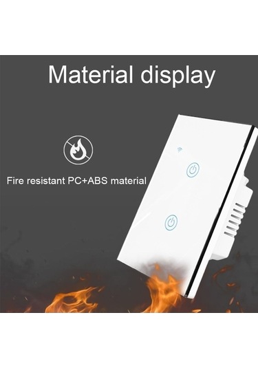 Trendooze Akıllı Dokunmatik Anahtar - Tuya Wi-fi Aydınlatma Paneli 1/2/3 Yollu Wi-fi Uyumlu Tuya Wifi