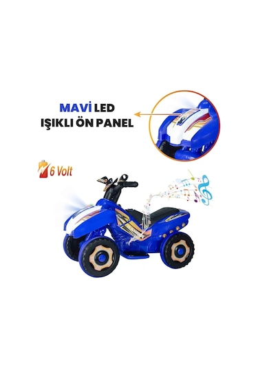 Kumandalı Akülü Araba 6 Volt 2-4 Yaş Mavi