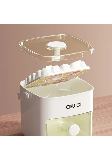 Dream011 Beyaz 1 Adet Buzdolabı Dondurucu Çift Katmanlı Buz Yapıcı 48 Buz Küpü Kapasiteli Buz Kutusu