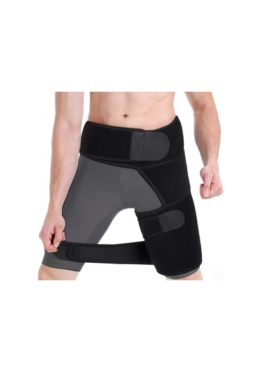 Vkemall Nylon Ve Sbr Malzeme Kaliteli Kalça Dizgesi - Genişleyici Bant İle Kalça, Kalçak Ve Iskelet Kasını Destekleyen Spor Yarım Kalçak - Siyah Siyah