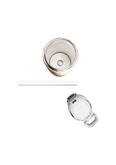 Coral High Kids Renkli Çizgili Desenli Pipetli Ve Direkt İçim Çelik Termos 500 Ml 31880 Çok Renkli