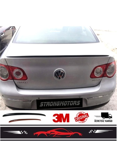 Volkswagen Passat B6 Bagaj Üzeri Çıta Spoiler Pianoblack 115Cm