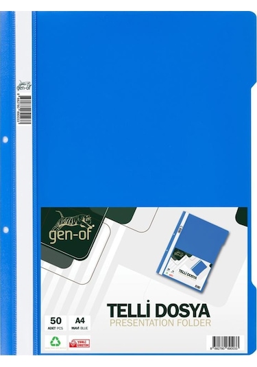 Gen-of Telli Dosya Mavi 50 'Li 10 Paket