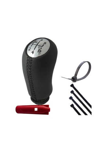 Renault Clio 4 Deri Vites Topuzu Siyah Dikişli Ve Körüğü Takım siyah