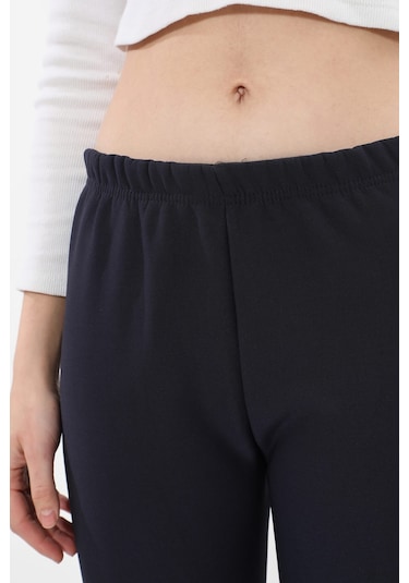 Kadın Yüksek Bel İçi Polarlı Tayt İndigo