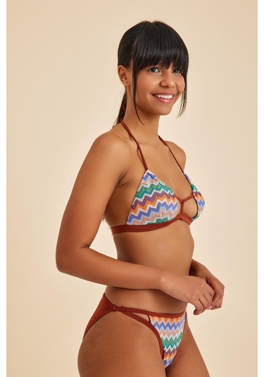 Hawaii Mocha Balensiz Üçgen Bralet Bikini Üst Kahverengi