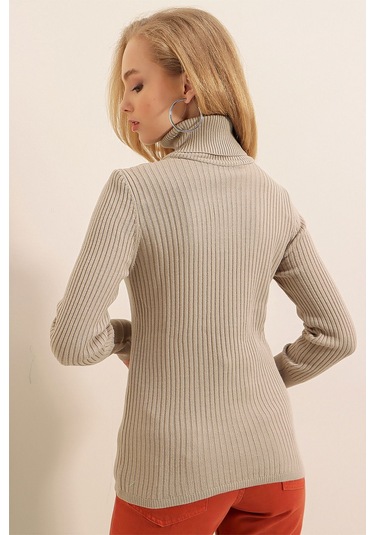 Gabria Fitilli Balıkçı Yaka Kazak Taş