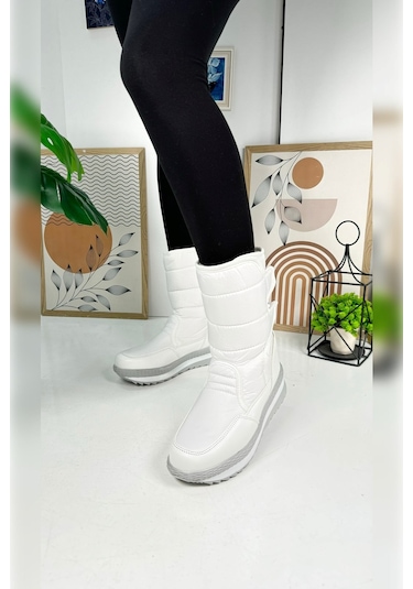 Nstil Alves Unisex Kadın - Erkek - Çocuk Kar Botu İçi Kürklü Cırt Cırtlı Kaymaz Taban Ayakkabı 802 Beyaz Nstil Alves Unisex Kadın - Erkek - Çocuk Kar Botu İçi Kürklü Cırt Cırtlı Kaymaz Taban Ayakkabı 802 Beyaz