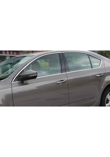 Skoda Octavia Cam Çerçevesi Kromu Komple Set 2013-2018 Arası