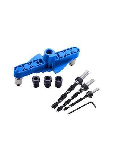 Sones Kendin Yap Ahşap İşleme Delik Bulucu Kendiliğinden Merkezlenen İşaretleyici, Model: Mavi Matkap Ucu