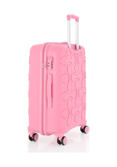 Mçs Polipropilen 3lü Valiz Seti Büyük & Kabin & Makyaj V376 S23sy1000053-set 00020 Pembe