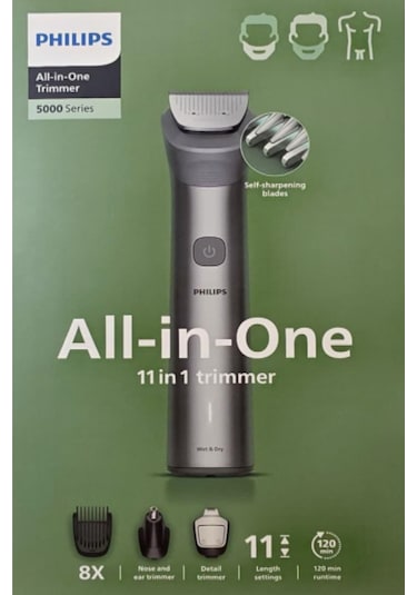 All-in-one Trimmer 5000 Series 11'i 1 Arada Erkek Bakım Seti Mg5923