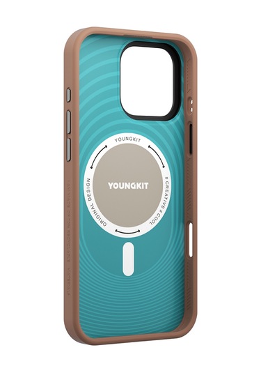 İphone Uyumlu 16 Pro Kılıf M-safe Şarj Özellikli Youngkit Dynamag Serisi Kapak Gold