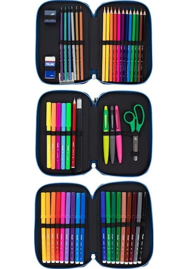 Mılan 081364fn Fun Renkli 3 Cepli Setli Kalem Çantası