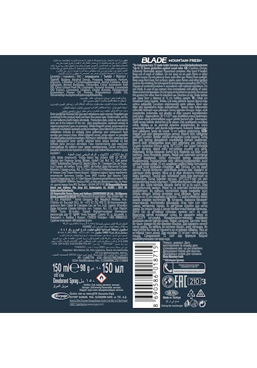 Blade Mountain Fresh Deodorant 6 x 150 ML