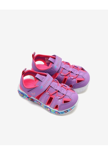Skechers Play Scene Splash - Cute Crew Küçük Kız Çocuk Mor Sandalet 303162n Lvmt Mor