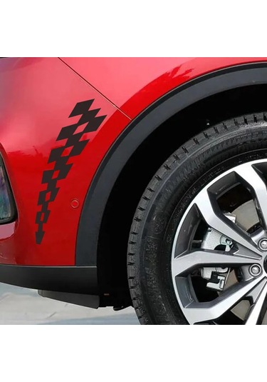 2p Otomobil Çıkartma Denetleyici Bayrağı F1 Yarış Jdm Yansıtıcı Dekorasyon Çizik White Reflective 29x7.5cm 1 Piece Set