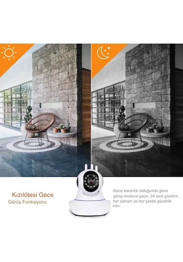 Kablosuz Bebek Izleme Kamerası Wifi Gece Görüşlü Ip Kamera