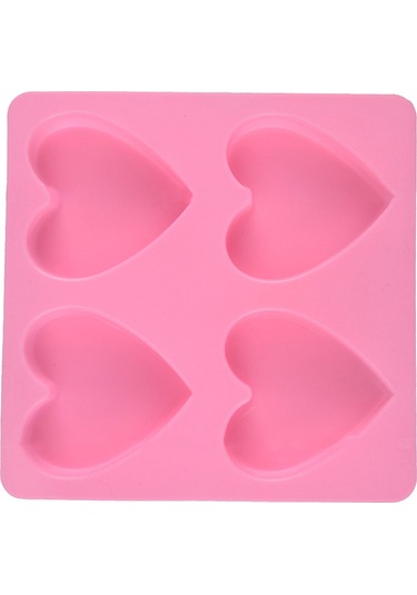 Ximistore9 Pembe Silikon Kalp Şekilli Kek Kalıbı - Esnek, Dayanıklı, Kolay Çıkarma - 15.5x15.5x1.8 Cm Diğer