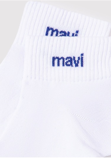 Mavi - Beyaz Soket Çorap 1910331-620 Beyaz