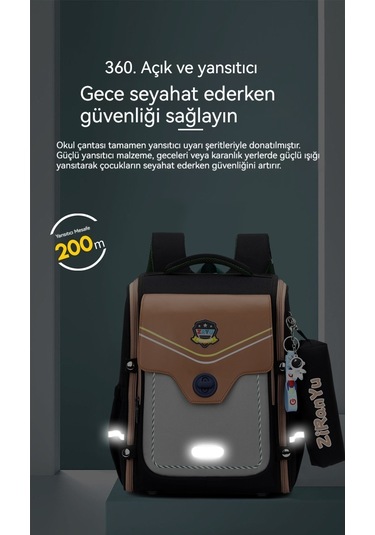 Relaxed Oxford Kumaş Omurga Koruması Su Geçirmez Çocuk Okul Çantası İngiliz Tarzı-mor