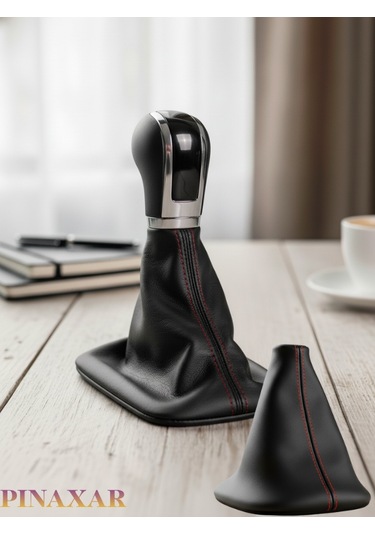 Subaru Brz Siyah Deri Prime Tasarım Kırmızı Spor Dikiş Vites Körüğü