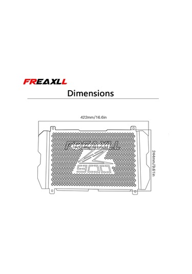 Z900 Motosiklet Aksesuarları Radyatör Izgarası Koruma Koruyucu Kapak - Siyah
