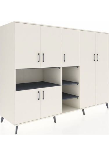 Kronos Dolap 13 Raflı 7 Kapaklı 220x59x163 Aytaşı-aytaşı/antrasit Aytaşı-aytaşı/antrasit