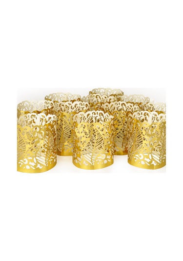 Maiyame 12 Adet Isı Beyaz Yanıp Sönen Plastik Led Mumlar İle Kaliteli Altın Delikli Kağıtlar, Gerçekçi Yanma Efekti, Romantik Ambiyans Oluşturucu Parti Ve Ev Dekorasyon Aleti Renkli