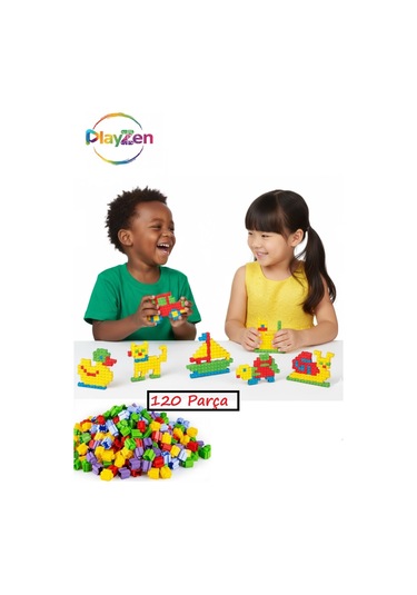Master Tiktak Bloklar 120 Parça Çok Renkli Yapı Seti 3 Yaş+ Eğitici & Çıt Çıt