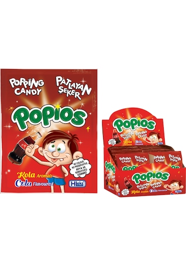 Hleks Patlayan Şeker Popios Kola Tutti Frutti 4 G 40 + 40 Adet