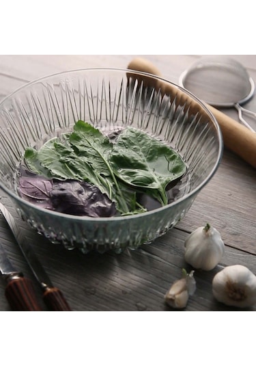 LAV Alinda Cam Salata Kasesi Tekli Ekstra Büyük 2050 ml (Sunum Kasesi , Hazırlık Kasesi)