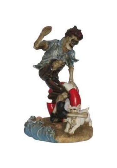 İskelet Biblo QQCQQC DENİZ KENARINDA İSKELET-8,4*7,5*12,4 CM.