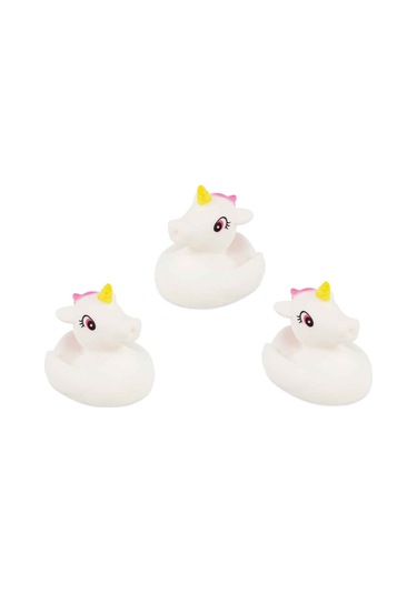 Unicorn Bebek Banyo Oyuncağı Seti - Unicorn Vinil Figürler 3'lü