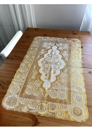 Best Price 34 Dikdörtgen Sehpa Örtüsü Reklamı 230267423 Altın Rengi