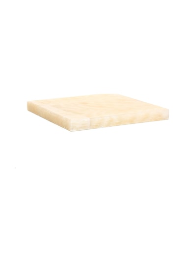 Dekoratif Sunumluk Beyaz Dalgalar Doğal Mermer Taş - 20x20 Cm