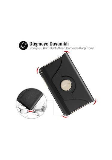 SM Galaxy Uyumlu Tab A 10.0 (P580-P585) 360 Derece Döner Standlı Kılıf