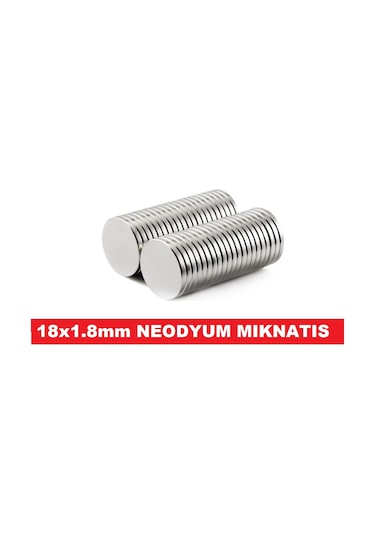MIKNATIS NEODYUM 18x1.8mm NEODYUM GÜÇLÜ MIKNATIS 2 ADET