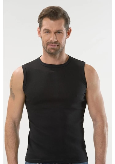 Anıt Erkek Ribana Sıfır Yaka Kolsuz Fanila Atlet 1108 - 6 Adet 001