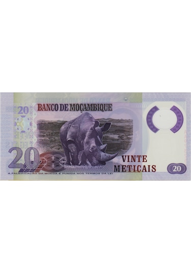 Mozambik 20 Metıcaıs 2011 Aa Serisi İlk Seri Polimer Çil.