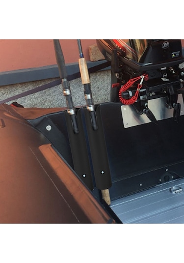 Geeksen 2 Adet Siyah Nilon Plastik Olta Tutucu, Uzun Süre Tutma Sorunu Sonu, 27x5cm Olta Stantı